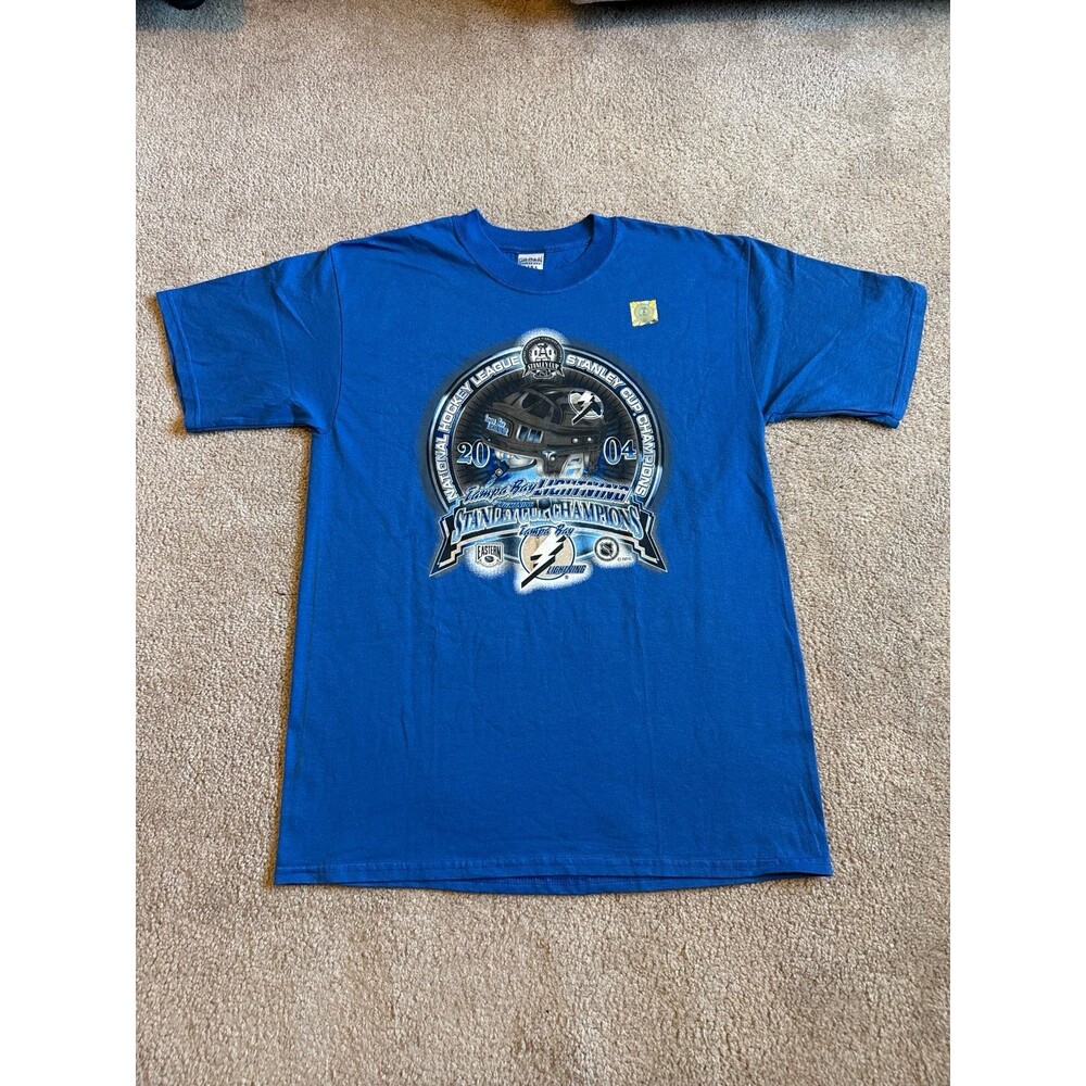 Vintage Tampa Bay Lightning Stanley Cup Champions 2004 Men’s Tee Size L